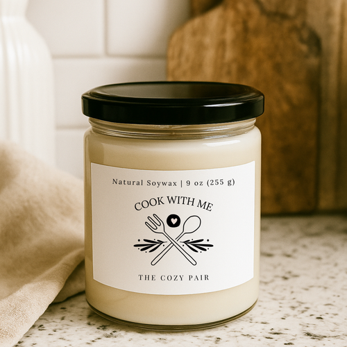 "Cook With Me" Scented 100% Natural Soy Wax Candle, 9 oz