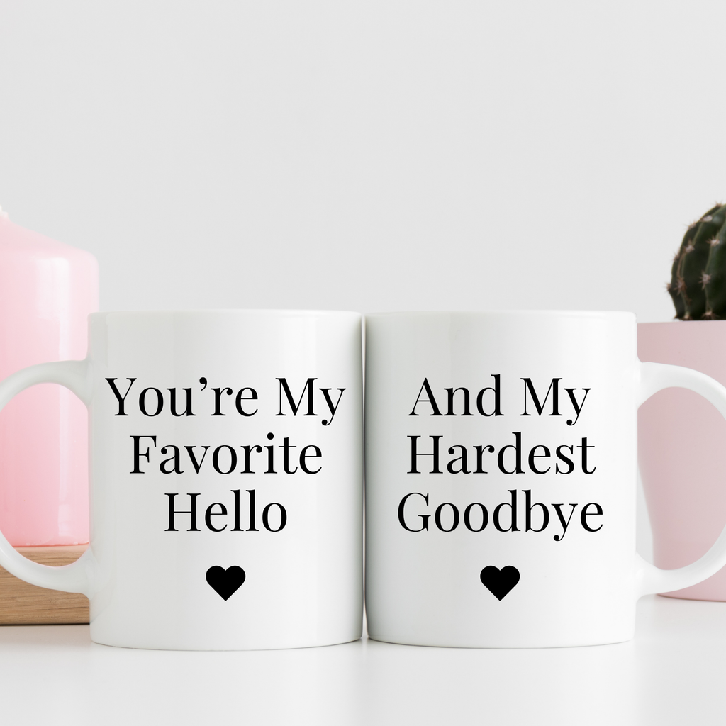 "You're My Person" White Glossy Couple 11 oz Mug Set