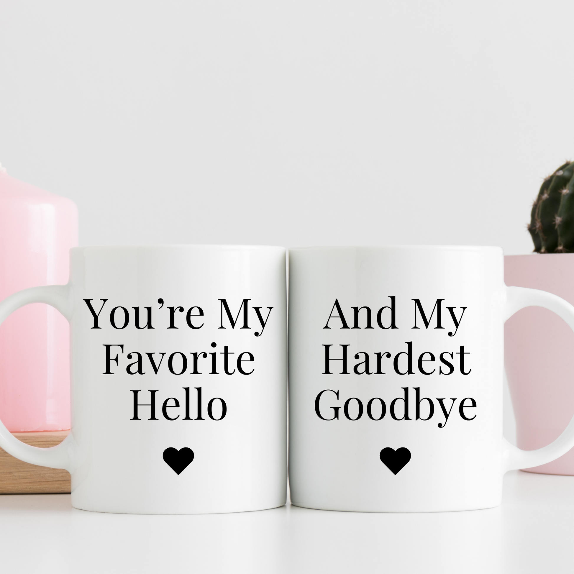 "You're My Person" White Glossy Couple 11 oz Mug Set