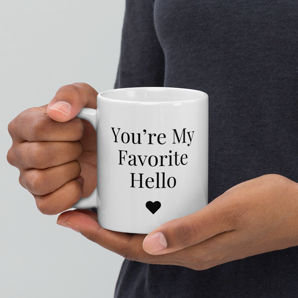 "You're My Person" White Glossy Couple 11 oz Mug Set