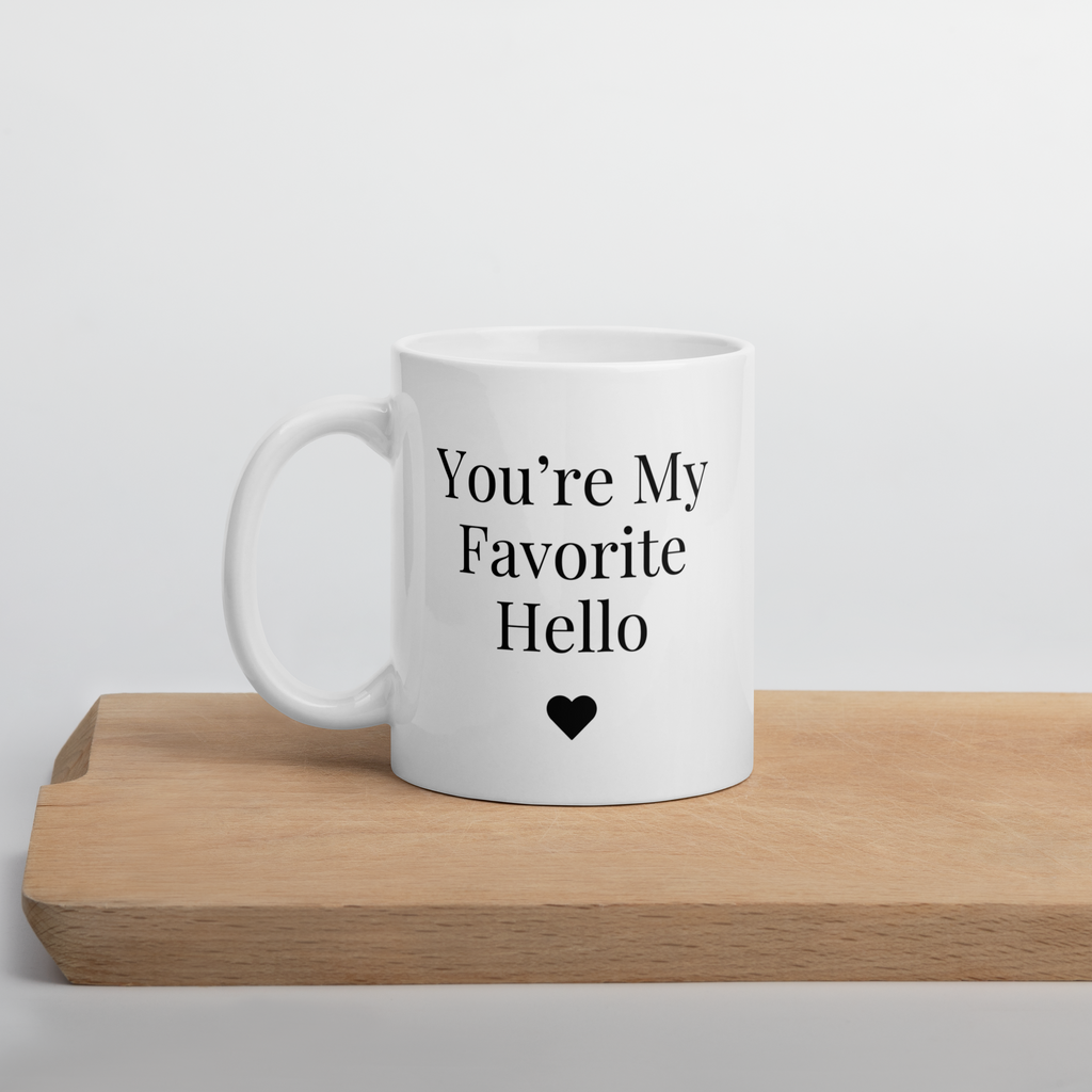 "You're My Person" White Glossy Couple 11 oz Mug Set