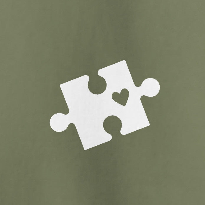 Custom I Found My Missing Puzzle Piece Embroidered Unisex Couple Sweatshirt Personalized Text on Sleeve
