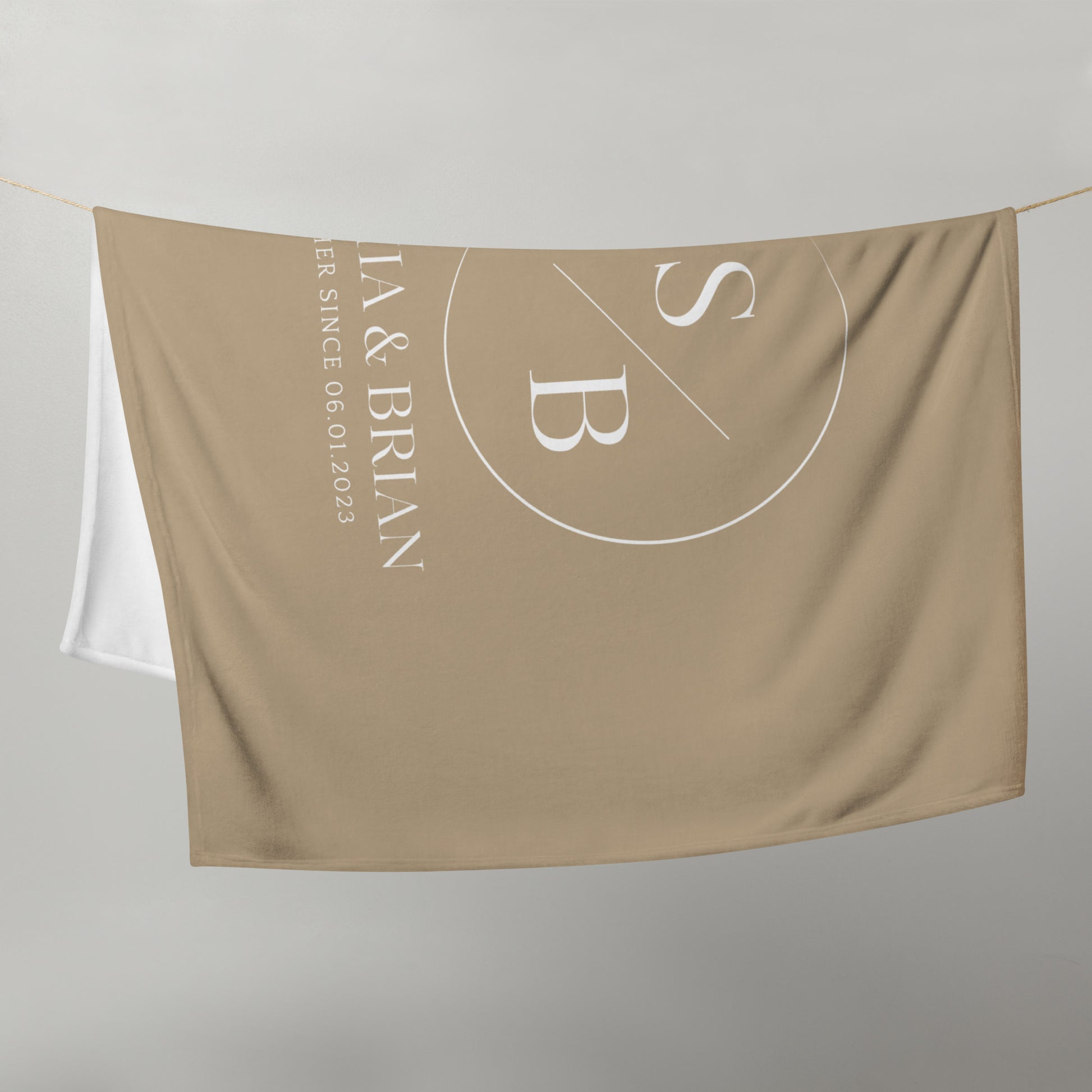 Personalized Couple Names Wedding Anniversary Gift Flowers Throw Blanket, 50" x 60"