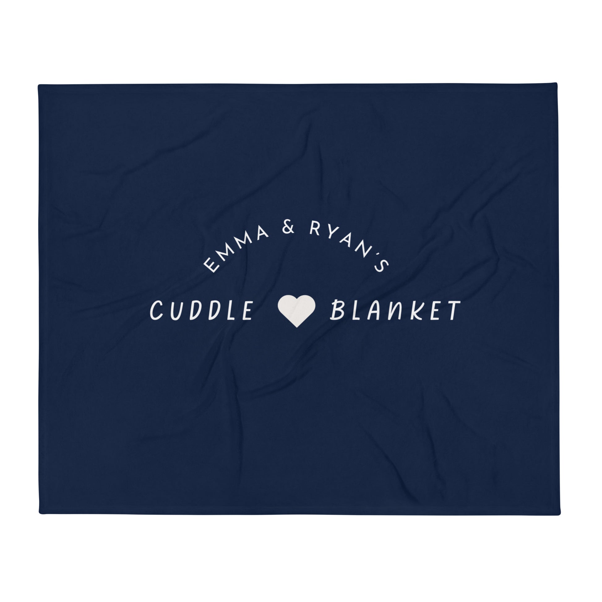 Personalized Couple Names Wedding Anniversary Gift Cuddle Throw Blanket, 50" x 60"