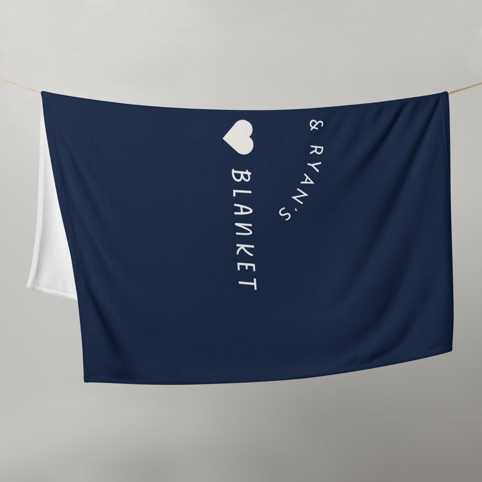 Personalized Couple Names Wedding Anniversary Gift Cuddle Throw Blanket, 50" x 60"