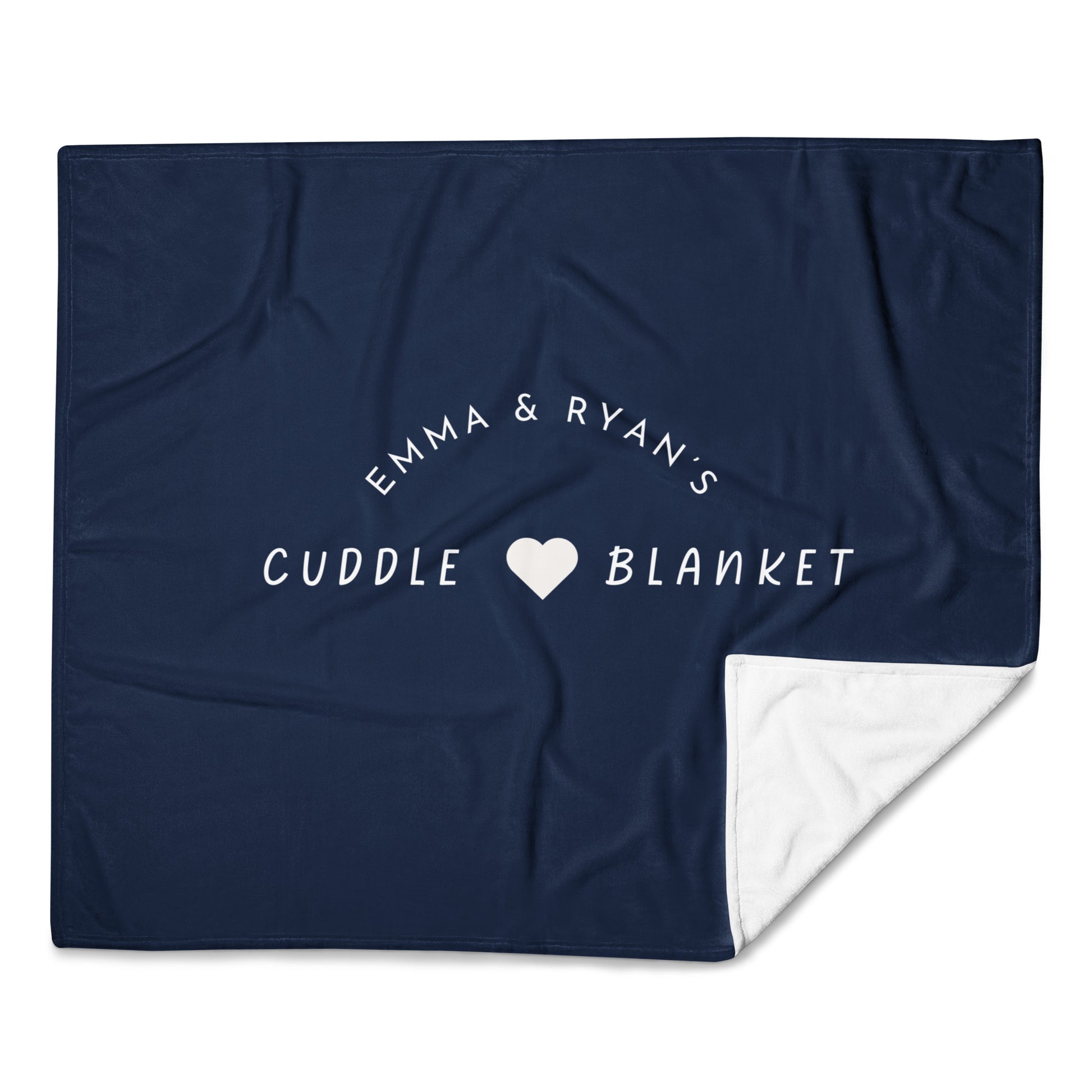 Personalized Couple Names Wedding Anniversary Gift Cuddle Throw Blanket, 50" x 60"