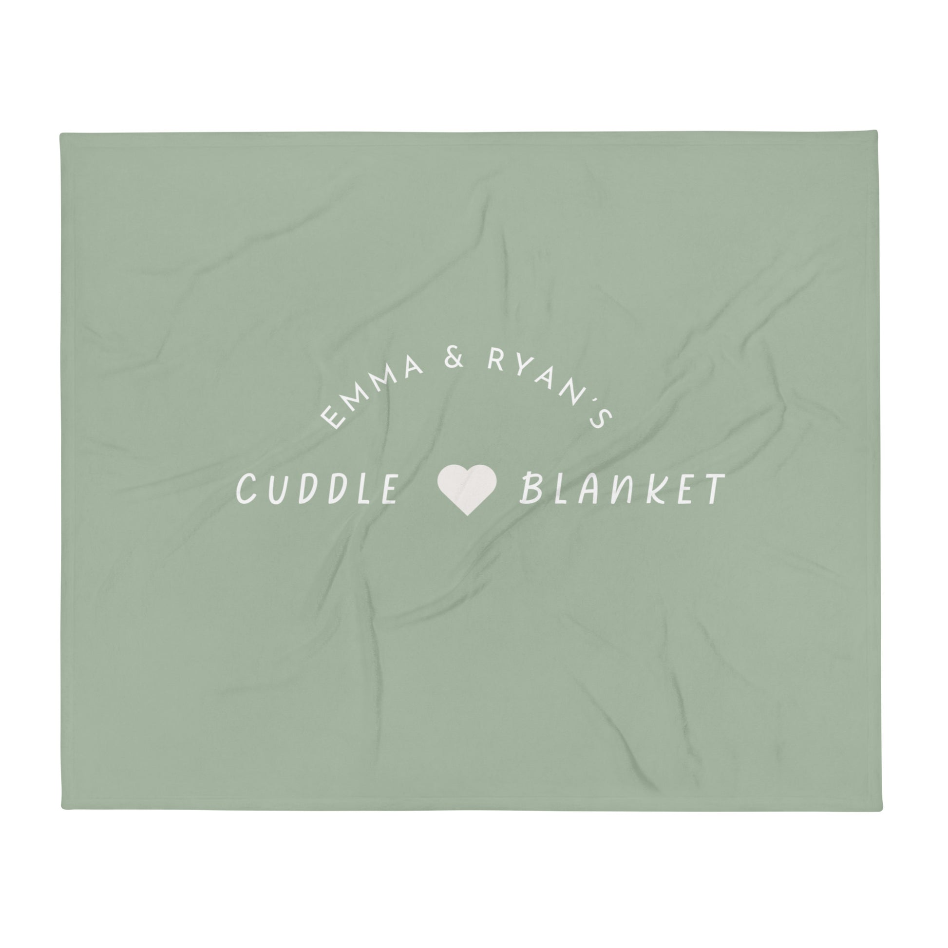 Personalized Couple Names Wedding Anniversary Gift Cuddle Throw Blanket, 50" x 60"