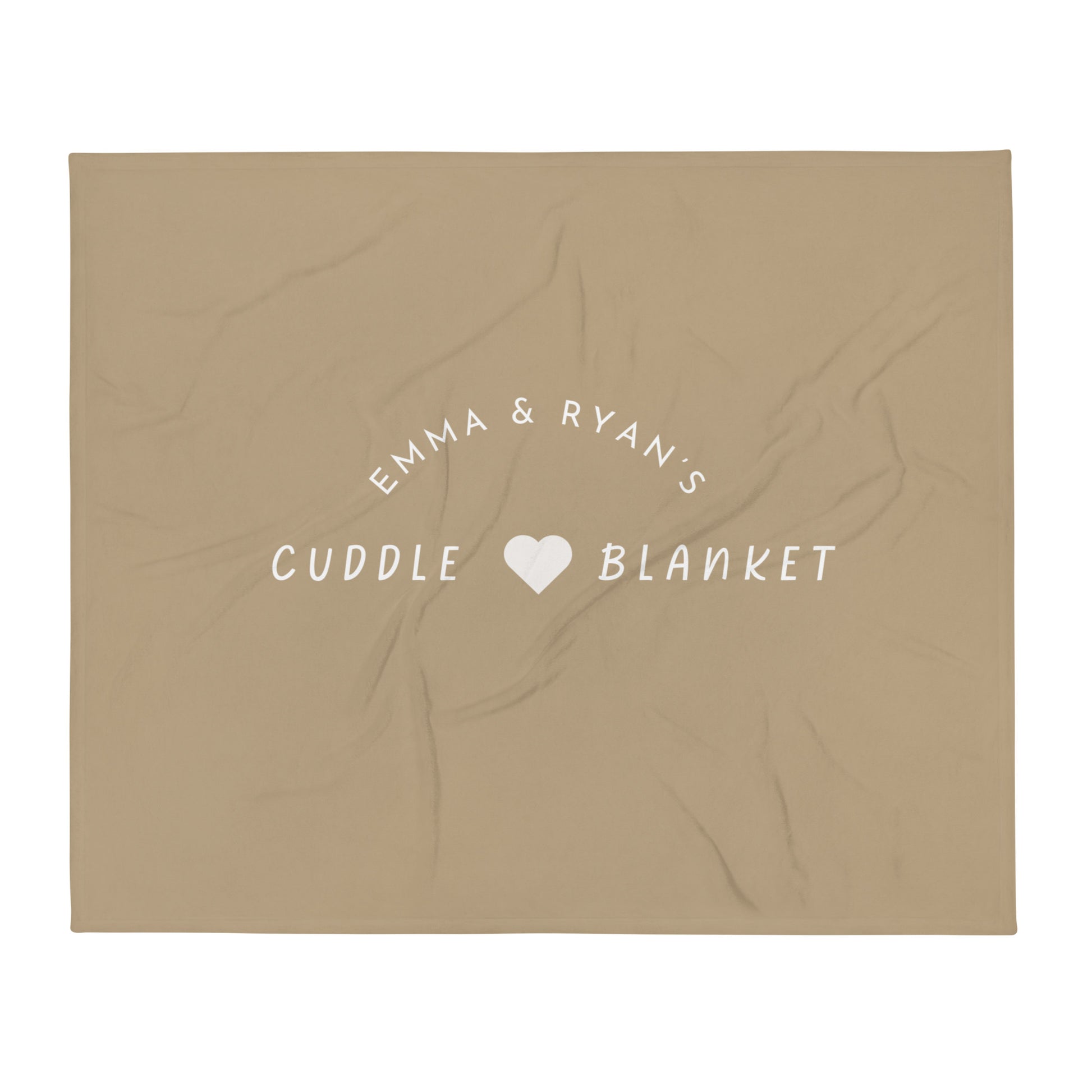 Personalized Couple Names Wedding Anniversary Gift Cuddle Throw Blanket, 50" x 60"