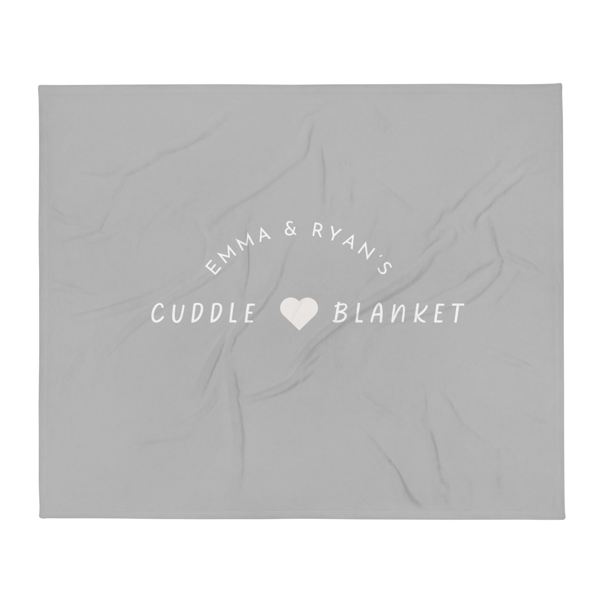 Personalized Couple Names Wedding Anniversary Gift Cuddle Throw Blanket, 50" x 60"