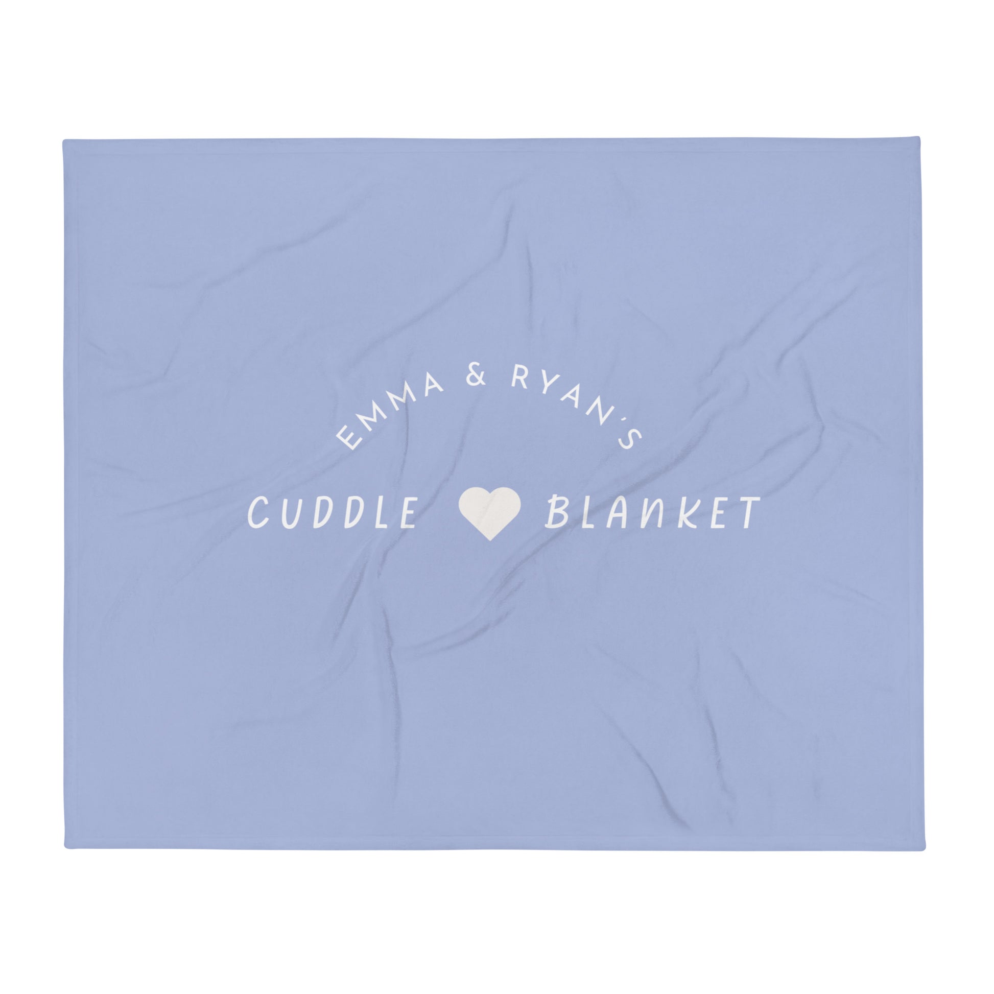 Personalized Couple Names Wedding Anniversary Gift Cuddle Throw Blanket, 50" x 60"