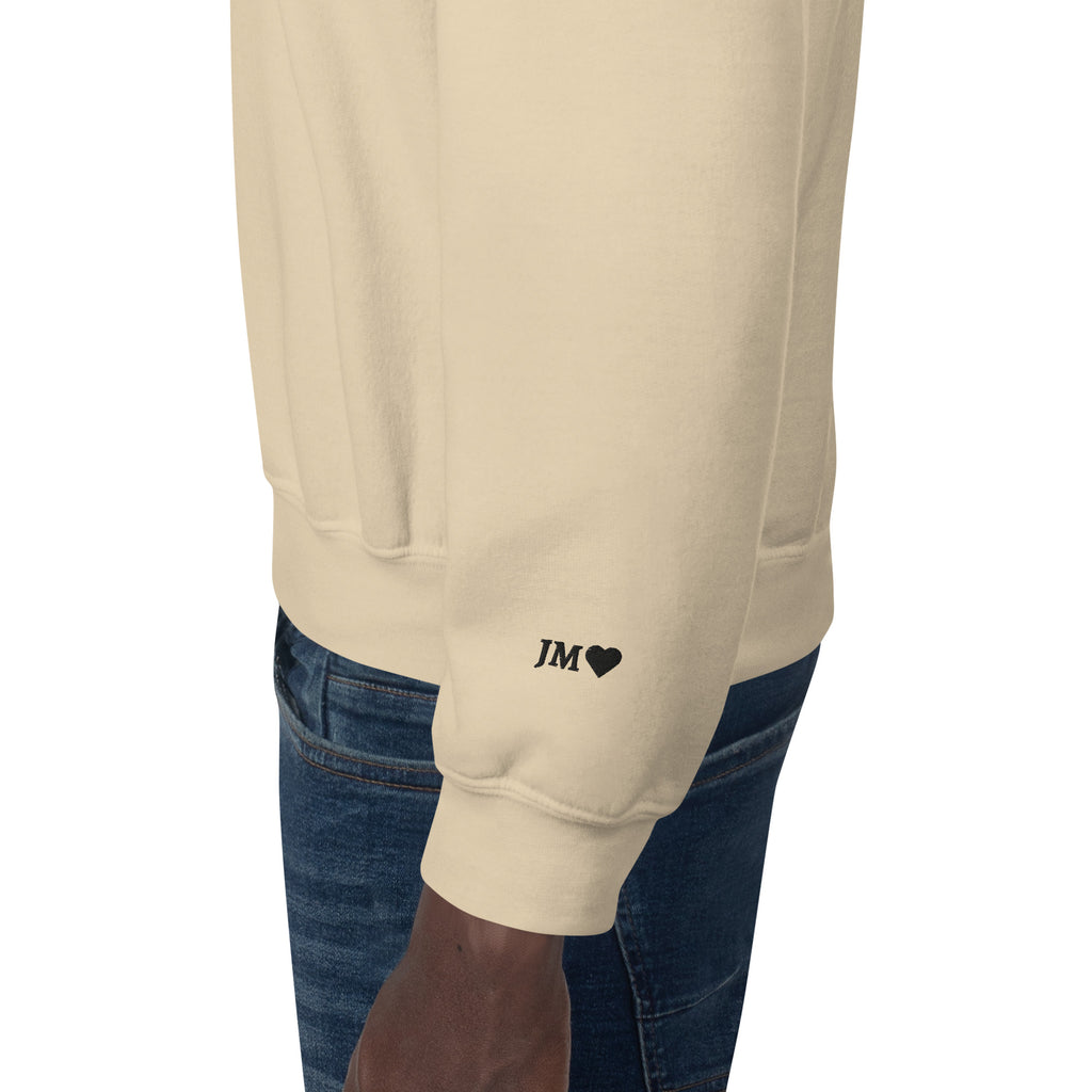 Custom I Found My Missing Puzzle Piece Embroidered Unisex Couple Sweatshirt Personalized Text on Sleeve