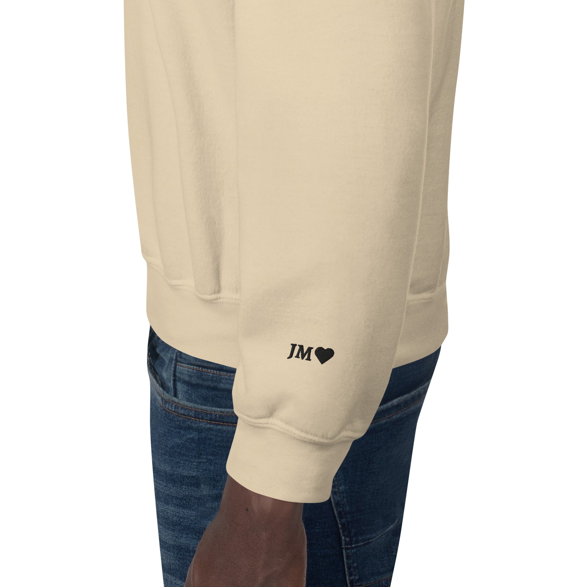 Custom I Found My Missing Puzzle Piece Embroidered Unisex Couple Sweatshirt Personalized Text on Sleeve